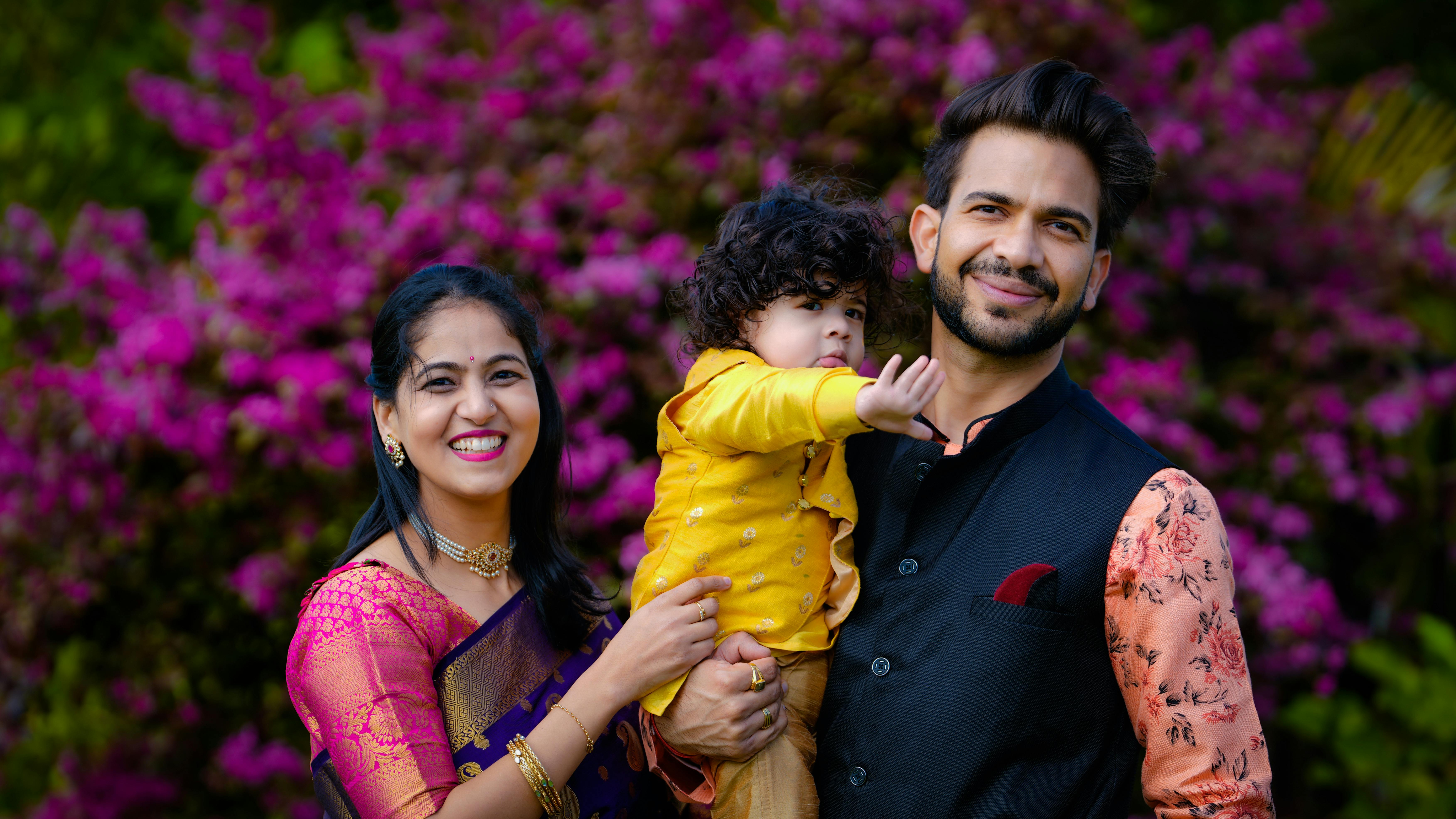 Family portrait — three generations gathered at a private event
